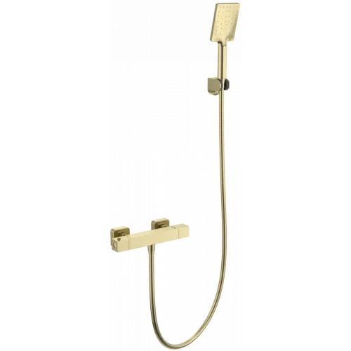 Термостат для душа Wonzon & Woghand Stay 3 WW-B2062-A-BG с душевым гарнитуром, золотой матовый