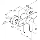 Смеситель для душа Kludi Objekta 327640575