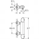 Термостат для душа Grohe Grohtherm 1000 New 34550000