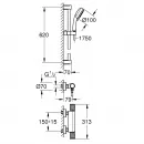 Термостат для душа Grohe Grohtherm 1000 Performance 34834000