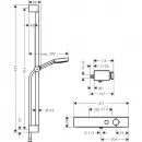 Термостат для душа Hansgrohe Pulsify Select 105 3jet Relaxation 24270000