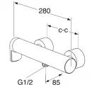 Смеситель для душа черный/хром Gustavsberg Estetic GB4121800423