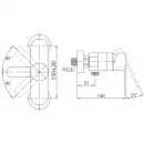 Смеситель для душа BelBagno Tanaro TAN-ESDM-CRM