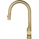 Смеситель для кухни Wonzon & Woghand WW-A21252-BG с выдвижным изливом, золотой матовый