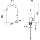 Смеситель для кухни Aquatek Оберон AQ1282CR хром