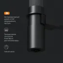 Смеситель для кухни Am.Pm Like F8007825 с подключением к фильтру, гибким изливом, черный матовый/серый
