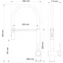 Смеситель для кухни Wonzon & Woghand WW-88438003-BG с гибким изливом, золотой матовый