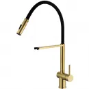 Смеситель для кухни Wonzon & Woghand WW-88438003-BG с гибким изливом, золотой матовый