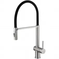 Смеситель для кухни Wonzon & Woghand WW-88438003-BN с гибким изливом, никель матовый