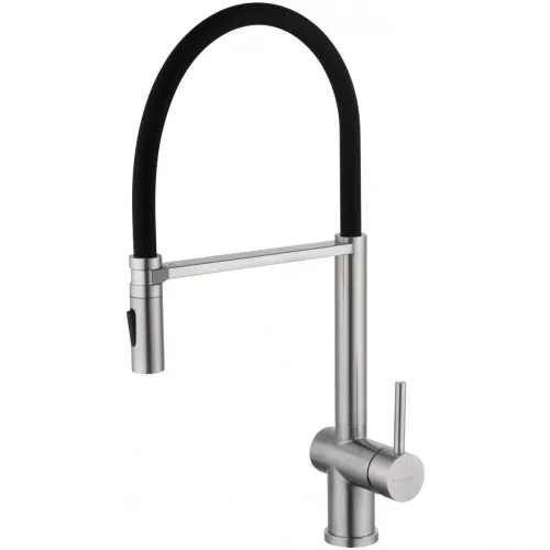 Смеситель для кухни Wonzon & Woghand WW-88438003-BN с гибким изливом, никель матовый