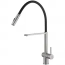Смеситель для кухни Wonzon & Woghand WW-88438003-BN с гибким изливом, никель матовый