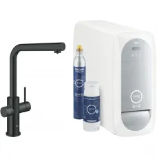 Смеситель для кухни Grohe Blue Home 31539KS0 с фильтром, с выдвижным изливом, черный бархат