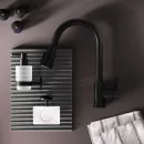 Смеситель для кухни AM.PM X-Joy S F85B07522 CoolStart, с выдвижным изливом, черный матовый