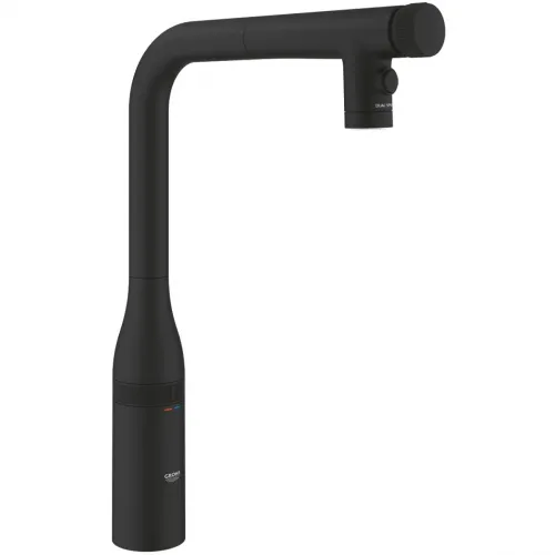 Смеситель для кухни Grohe Essence SmartControl 31892KF0 с выдвижным изливом, черный матовый