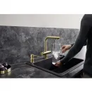 Смеситель для кухни с подключением к фильтру Blanco Fontas-S II золотой матовый 526694