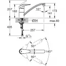 Смеситель для кухни Grohe Eurodisc 33770001