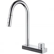 Смеситель для кухни Abber Wasser Kreis AF8114 CoolStart, с выдвижным изливом, хром