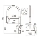 Смеситель для кухни с фильтром Omoikiri Kanto-BN-WH нержавеющая сталь 4994298 + H851P00