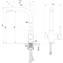 Смеситель для кухни Wonzon & Woghand WW-88458005-BG с подключением к фильтру, золотой матовый