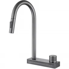 Смеситель для кухни Abber Wasser Kreis AF8114NG CoolStart, с выдвижным изливом, никель