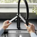 Смеситель для кухни Blanco Evol-S Pro Filter 526636 с фильтром, гибким изливом, черный матовый