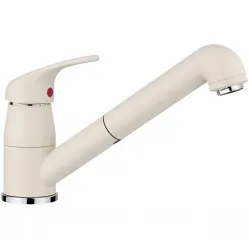 Смеситель для кухни Blanco Daras-S 526937 с выдвижным изливом, мягкий белый