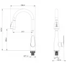 Смеситель для кухни Wonzon & Woghand WW-121E201B-MB с выдвижным изливом, черный матовый