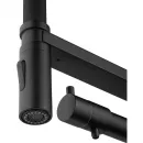 Смеситель для кухни Wonzon & Woghand WW-88458007-MB с подключением к фильтру, гибким изливом, черный матовый