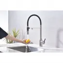 Смеситель для кухни Paulmark Magneto One Ma213188-BS с подключением к фильтру, гибким изливом, нержавеющая сталь