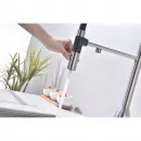 Смеситель для кухни Paulmark Magneto One Ma213188-BS с подключением к фильтру, гибким изливом, нержавеющая сталь