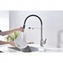 Смеситель для кухни Paulmark Magneto One Ma213188-BS с подключением к фильтру, гибким изливом, нержавеющая сталь