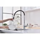 Смеситель для кухни Paulmark Magneto One Ma213188-CR с подключением к фильтру, гибким изливом, хром