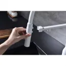 Смеситель для кухни Paulmark Magneto One Ma213188-WH с подключением к фильтру, гибким изливом, белый матовый
