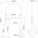 Смеситель для кухни Wonzon & Woghand WW-88458009-BG с подключением к фильтру, гибким изливом, золотой матовый