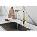 Смеситель для кухни с подключением к фильтру Paulmark Serpentine Se213222-G