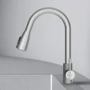 Смеситель для кухни AM.PM X-Joy S F85B07511 CoolStart, с выдвижным изливом, сатин
