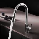 Смеситель для кухни AM.PM X-Joy S F85B07511 CoolStart, с выдвижным изливом, сатин