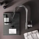 Смеситель для кухни AM.PM X-Joy S F85B07511 CoolStart, с выдвижным изливом, сатин