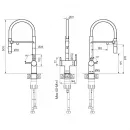 Смеситель для кухни с подключением к фильтру Paulmark Gravity Gr213888-GM
