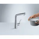 Смеситель для кухни, нержавеющая сталь Hansgrohe Metris Select M71 14883800