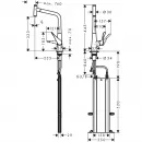 Смеситель для кухни Hansgrohe Metris M71 73803000