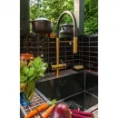Смеситель для кухни с подключением к фильтру светлое золото Omoikiri Kanto-PVD-LG