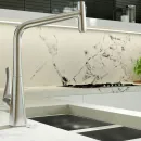 Смеситель для кухни 320 с выдвижным изливом Hansgrohe Metris Select M71 14884800