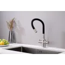 Смеситель для кухни с подключением к фильтру Paulmark Salix Sa213419-NI(BS)