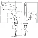Смеситель для кухни Hansgrohe Metris Select M71 14785000