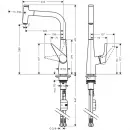 Смеситель для кухни 300 с выдвижным изливом Hansgrohe Talis Select M51 72821800