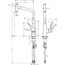 Смеситель для кухни Hansgrohe Metris Select M71 14786000