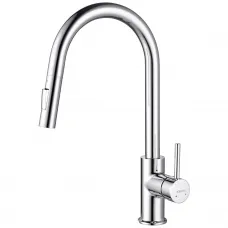Смеситель для кухни Aquatek Европа AQ1384CR с выдвижным изливом, хром