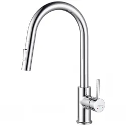 Смеситель для кухни Aquatek Европа AQ1384CR с выдвижным изливом, хром