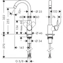 Смеситель для кухни Hansgrohe Logis M31 71861000